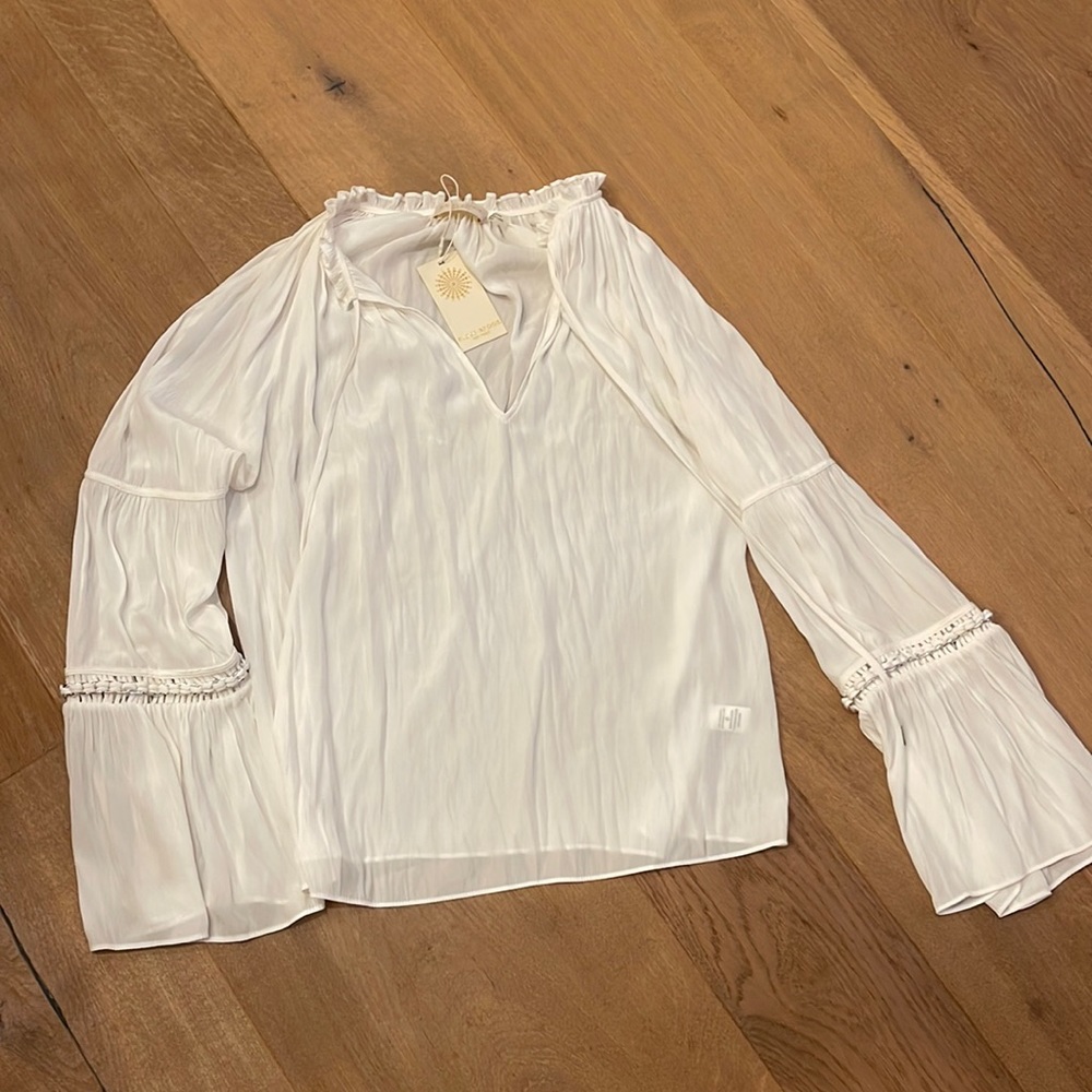Ramy Brook white blouse size small. NWT.
